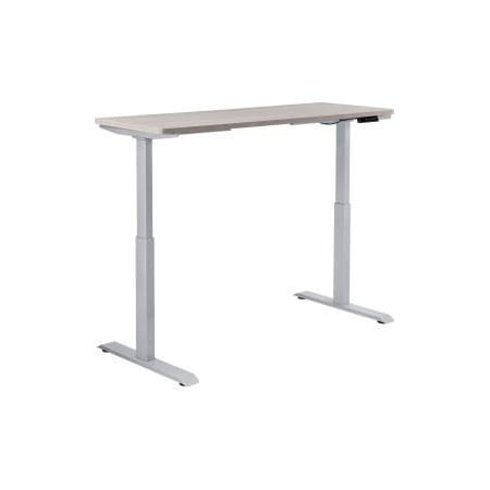 Global Equipment Interion    Electric Height Adjustable Desk, 48"W x 24"D, Gray W/ Gray Base 695776GYGY